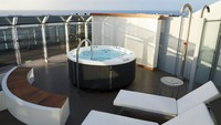 Le Tece membahas tentang kolam kecil atau jacuzzi. Dia menyatakan bahwa fasilitas tempat tidur konversi tidak akan bekerja dengan baik jika tidak berbagi dengan seorang teman.