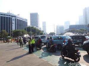 Hari Terakhir Ganjil Genap di Sudirman, Lalu Lintas Lancar