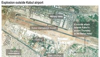 Dilansir AFP, kantor berita propaganda ISIS, Amaq, menyebut pelaku bom bunuh diri mampu menembus benteng keamanan dan berada 5 meter dari Pasukan Amerika Serikat. Bomber seketika meledakkan sabuk yang dikenakannya. Namun, pernyataan tersebut hanya menyebut satu bomber yang menyebabkan sebuah ledakan. Pasalnya, ada 2 bom bunuh diri yang terjadi di luar Bandara Kabul. Kepala Komando Pusat Militer AS Jenderal Kenneth McKenzie mengatakan pihaknya bakal mengejar pelaku pengeboman. AP Photo.