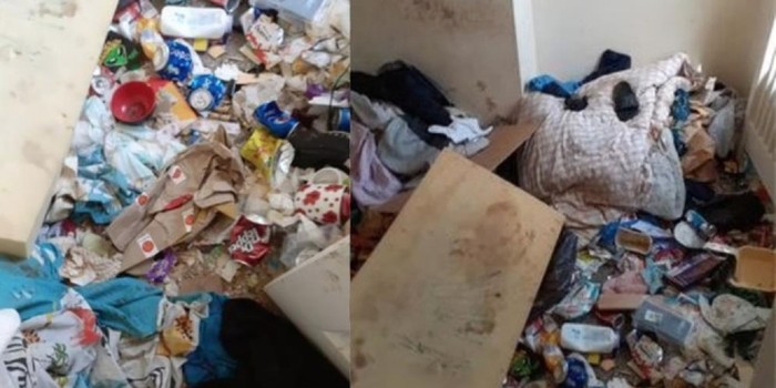 Foto rumah Penampakan rumah sewaan yang dipenuhi sampah.