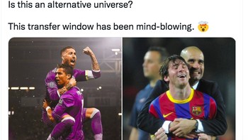 Transfer musim ini memang gila. Apa kita hidup di dunia paralel? Foto: Twitter
