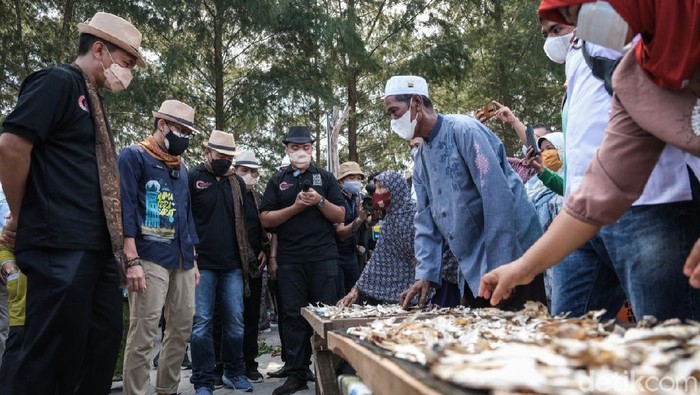 Menparekraf Sandiaga Uno di Pariaman, Jumat (27/8).