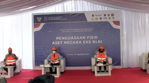 Seremoni Penguasaan Aset Eks BLBI oleh Satgas BLBI (Tangkapan Layar Youtube)