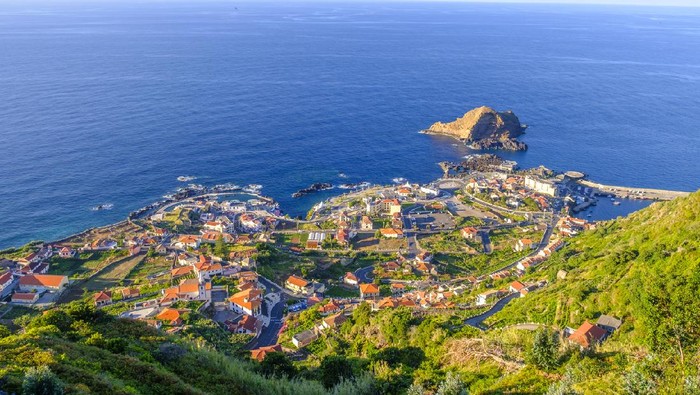 Madeira Funchal, Madeira, Portugal - November 3, 2016: The Christiano Ronaldo Pestana CR hotel and museum is pictured on the Funchal waterfront on the Portuguese island of Madeira.