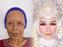 7 Transformasi Nenek Keriput Jadi Muda Lagi Setelah Makeup Pakai Lakban