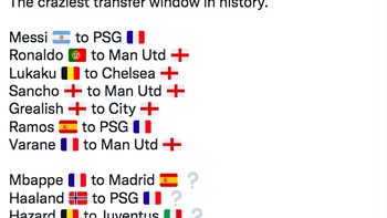 Transfer musim ini memang sangat gila. Foto: Twitter