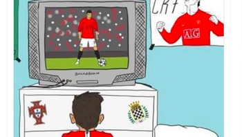 Bruno Fernandes yang mengidolakan Ronaldo sejak kecil kini akan bermain bersamanya. Foto: Twitter