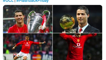 Pada saat dulu membela MU, banyak prestasi luar biasa telah ditorehkan Ronaldo. Foto: Twitter