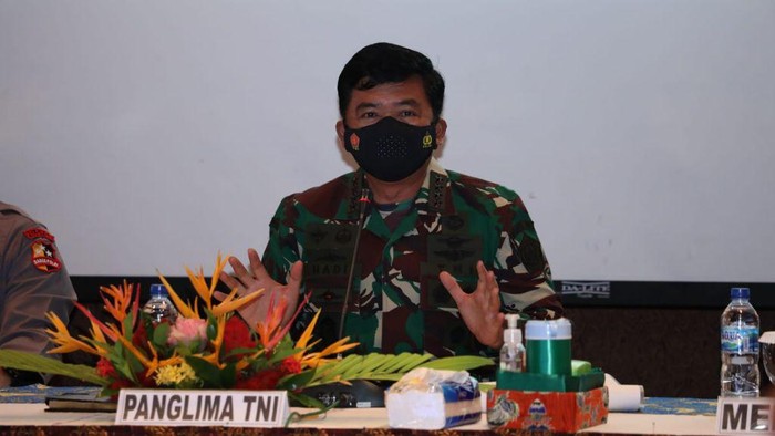 Panglima TNI Marsekal Hadi Tjahjanto pimpin rapar Forkopimda di Mimika, Papua
