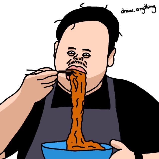Pesan Lukisan Online Pakai Contoh Foto Saat Makan Mie, Hasilnya Bikin Ngakak