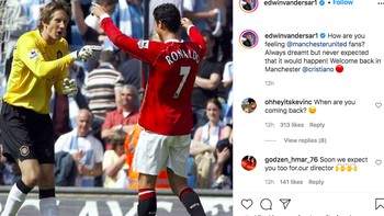 Edwin Van Der Sar yang gemilang bersama Ronaldo dahulu membela MU, menyatakan dia selalu memimpikan hal ini tapi tak mengira bakal benar-benar kejadian. Foto: Instagram