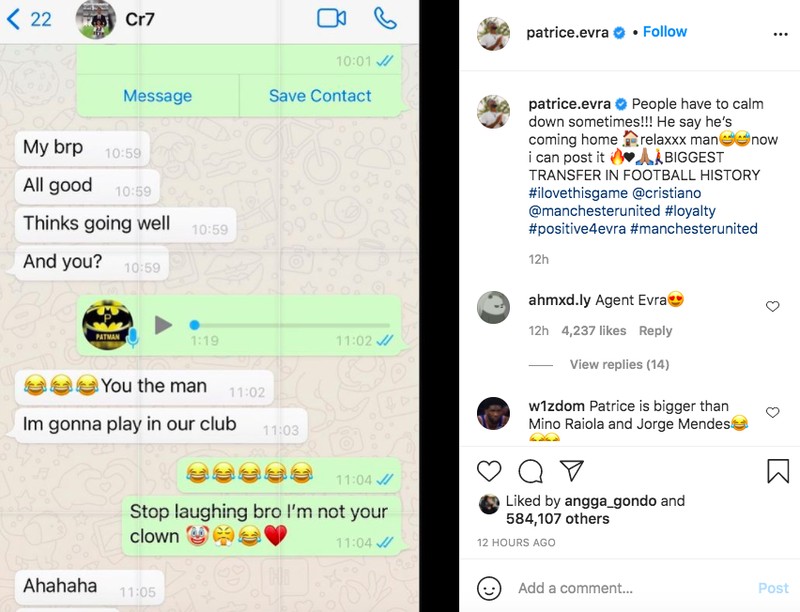 Sambutan untuk Ronaldo