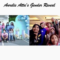 Keluarga Atta Halilintar terhubung secara virtual dan menyaksikan keseruan acara tersebut. Team Boy juga terlihat unggul, di mana sejumlah anggota keluarga termasuk ayah dan ibu Atta mengenakan baju biru. Foto: dok. Instagram genifaruk