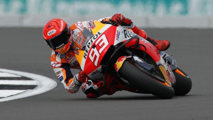 MotoGP - British Grand Prix - Silverstone Circuit, Silverstone, Britain - August 28, 2021 Repsol Hondas Marc Marquez during qualifying Action Images via Reuters/Andrew Boyers