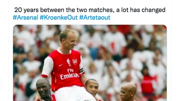 Dulu Arsenal memantai CIty 5-0, kini dilibas dengan skor yang sama. Foto: Twitter