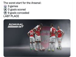 Meme Kocak Arsenal Menggelepar di Dasar Klasemen