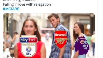 Arsenal mau lepas dari Premier League dan malah melirik Liga Championship? Foto: Twitter
