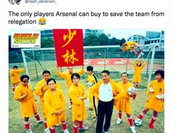 Meme Kocak Arsenal Menggelepar di Dasar Klasemen