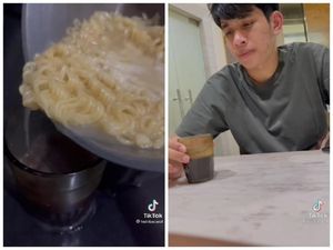 Kocak! Netizen Ini Prank Seduh Minuman Kopi Temannya Pakai Air Rebusan Mie