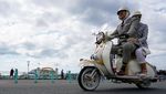 Ratusan Geng Vespa dan Lambretta Menyemut di Inggris