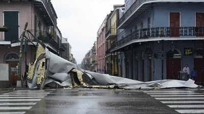 Kerusakan Akibat Terjangan Badai Ida di New Orleans