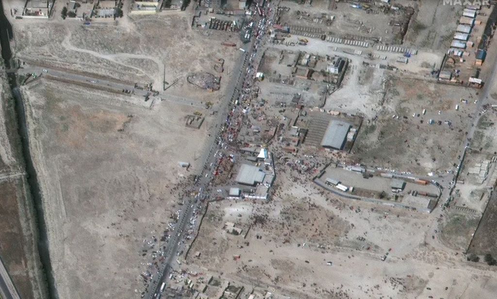 Proses evakuasi terus dilakukan di bandara Kabul, Afghanistan.