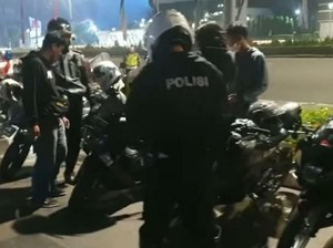 Hendak Balapan Liar di Jalan Sudirman, 30 Bikers Ditilang Polisi