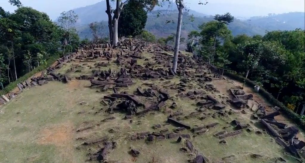 Situs Gunung Padang (Foto: Tangkapan layar video di Rumah Digital Indonesia)