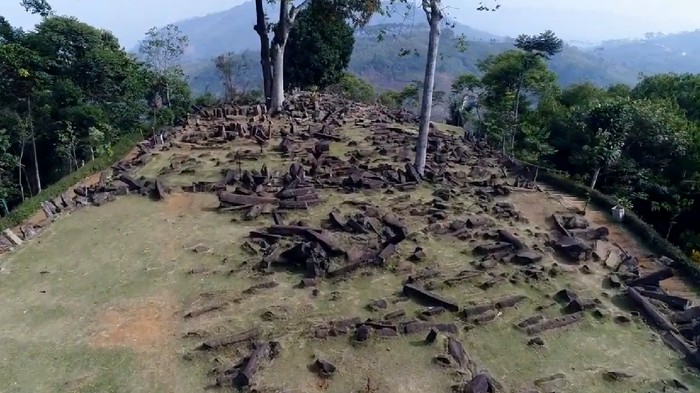 Situs Gunung Padang (Foto: Tangkapan layar video di Rumah Digital Indonesia)