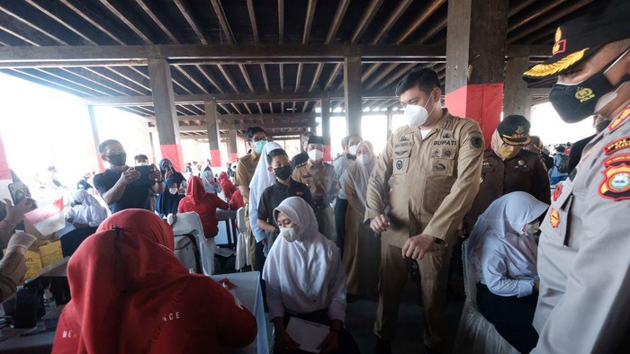 Vaksinasi pelajar di Gowa, Sulsel. (dok. Humas Gowa)