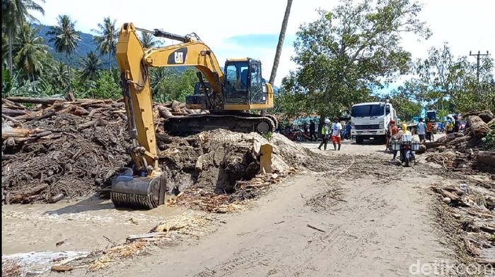 Wilayah terdampak banjir bandang di Sigi, Sulteng. (Qadri/detikcom)