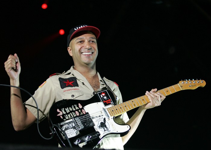 PERTH, AUSTRALIA - FEBRUARY 03:  Tom Morello of Rage Against The Machine performs on stage during the 2008 Big Day Out at the Claremont Showgrounds on February 3, 2008 in Perth, Australia.  (Photo by Paul Kane/Getty Images)