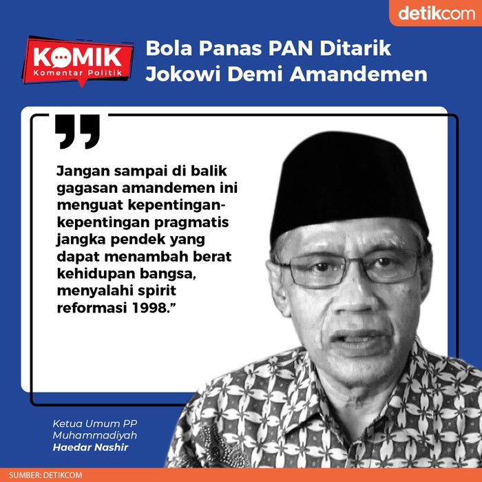 Bola Panas PAN Ditarik Jokowi Demi Amandemen (Tim Infografis detikcom) Bola Panas PAN Ditarik Jokowi Demi Amandemen (Tim Infografis detikcom)