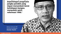 Ketua Umum PP Muhammadiyah Haedar Nashir meminta amandemen tidak disusupi oleh kepentingan elite tertentu.