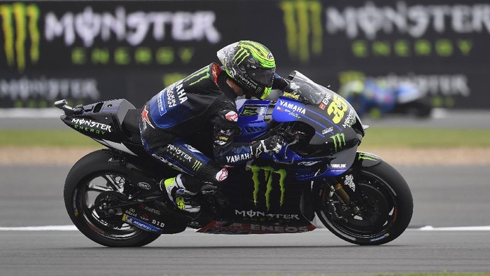 NORTHAMPTON, ENGLAND - AUGUST 27: Cal Crutchlow of Great Britain and Monster Energy Yamaha MotoGP Team heads down a straight during the MotoGP of Great Britain - Free Practice at Silverstone Circuit on August 27, 2021 in Northampton, England. (Photo by Mirco Lazzari gp/Getty Images)