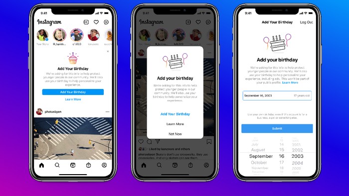 Instagram wajibkan pengguna bagikan tanggal lahirnya