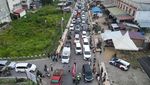 Penampakan Macet Panjang Penyekatan di Aceh Bikin Pengendara Ngamuk