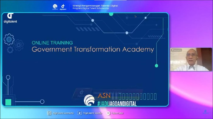 Kementerian Komunikasi dan Informatika (Kemenkominfo) menggelar sosialisasi Digital Talent Scholarsip Provinsi Jawa Barat. Acara yang berlangsung Selasa (30/82021) ini mengangkat tema ‘Sinergi Pengembangan Talenta Digital Indonesia’.