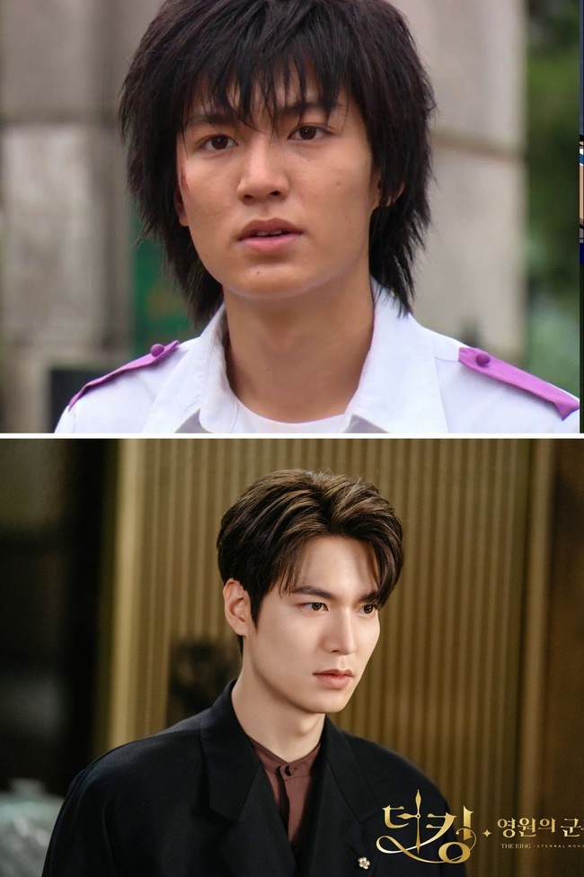 Lee Min Ho berumur 16 tahun saat membintangi drama Korea Secret Campus. Ia berperan sebagai siswa SMA bernama Park Du Hyeon. Inilah penampilannya dalam drama Korea terbaru The King: Eternal Monarch. Foto: dok. KBS2, dok. SBS