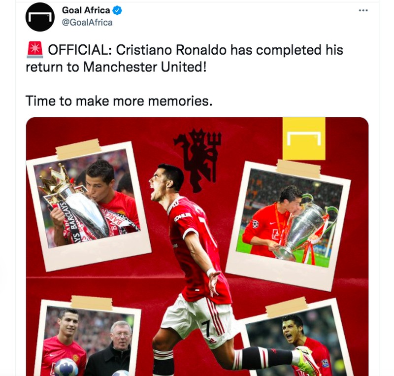Meme ronaldo berseragam MU