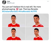 Meme ronaldo berseragam MU