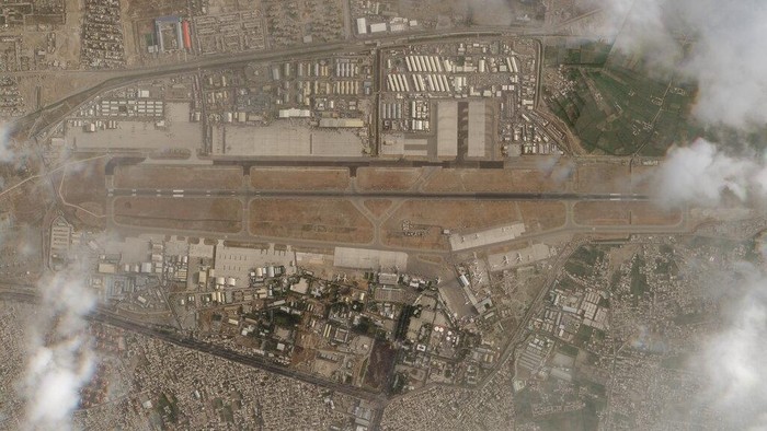 In this satellite photo taken by Planet Labs Inc., Kabul's international airport is seen after the U.S. withdrawal from Afghanistan on Tuesday, Aug. 31, 2021. The Taliban triumphantly marched into Kabul's international airport on Tuesday, hours after the final U.S. troop withdrawal that ended America's longest war. Standing on the tarmac, Taliban leaders pledged to secure the country, quickly reopen the airport and grant amnesty to former opponents. (Planet Labs Inc. via AP)
