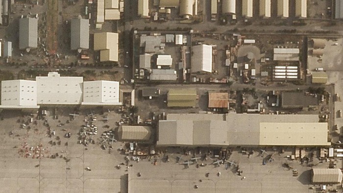 Pasukan AS Pergi, Begini Kondisi Bandara Kabul dari Satelit In this satellite photo taken by Planet Labs Inc., Kabul's international airport is seen after the U.S. withdrawal from Afghanistan on Tuesday, Aug. 31, 2021. The Taliban triumphantly marched into Kabul's international airport on Tuesday, hours after the final U.S. troop withdrawal that ended America's longest war. Standing on the tarmac, Taliban leaders pledged to secure the country, quickly reopen the airport and grant amnesty to former opponents. (Planet Labs Inc. via AP)