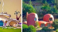 Arsitek William Nicholson membangun rumah The Flintstones ini pada 1976 silam saat mencoba teknologi bahan bangunan terbaru. Foto: Dok. Brightside