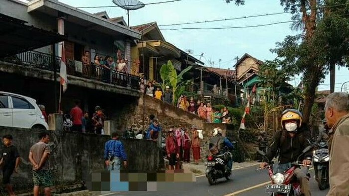 Lokasi kecelakaan yang melibatkan 4 pemotor di Sumedang