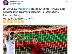 Ronaldo Ukir Rekor 111 Gol, Netizen: Luar Biasa