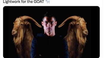 Ronaldo sengaja gagal penalti untuk mencetak dua gol, tulis netizen ini. Foto: Twitter