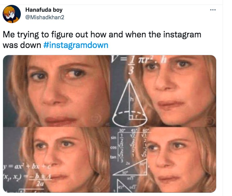 Meme Instagram down