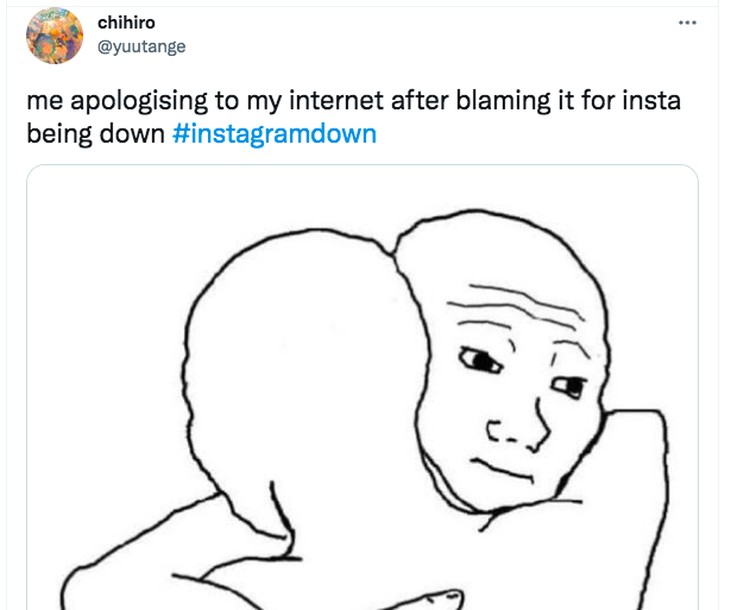 Meme Instagram down Meme Instagram down