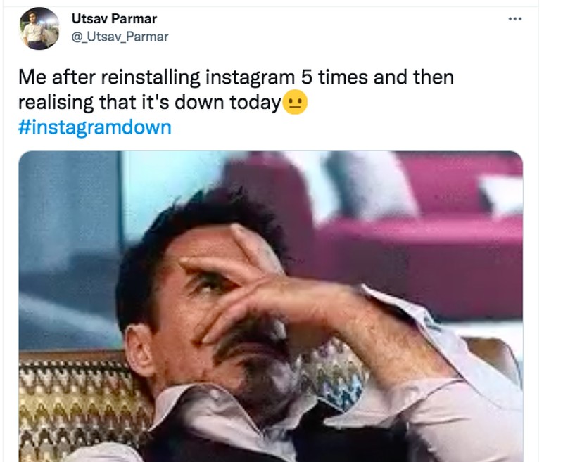 Meme Instagram down